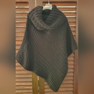 Ladies One Size Black Cowl Neck Shawl Pullover